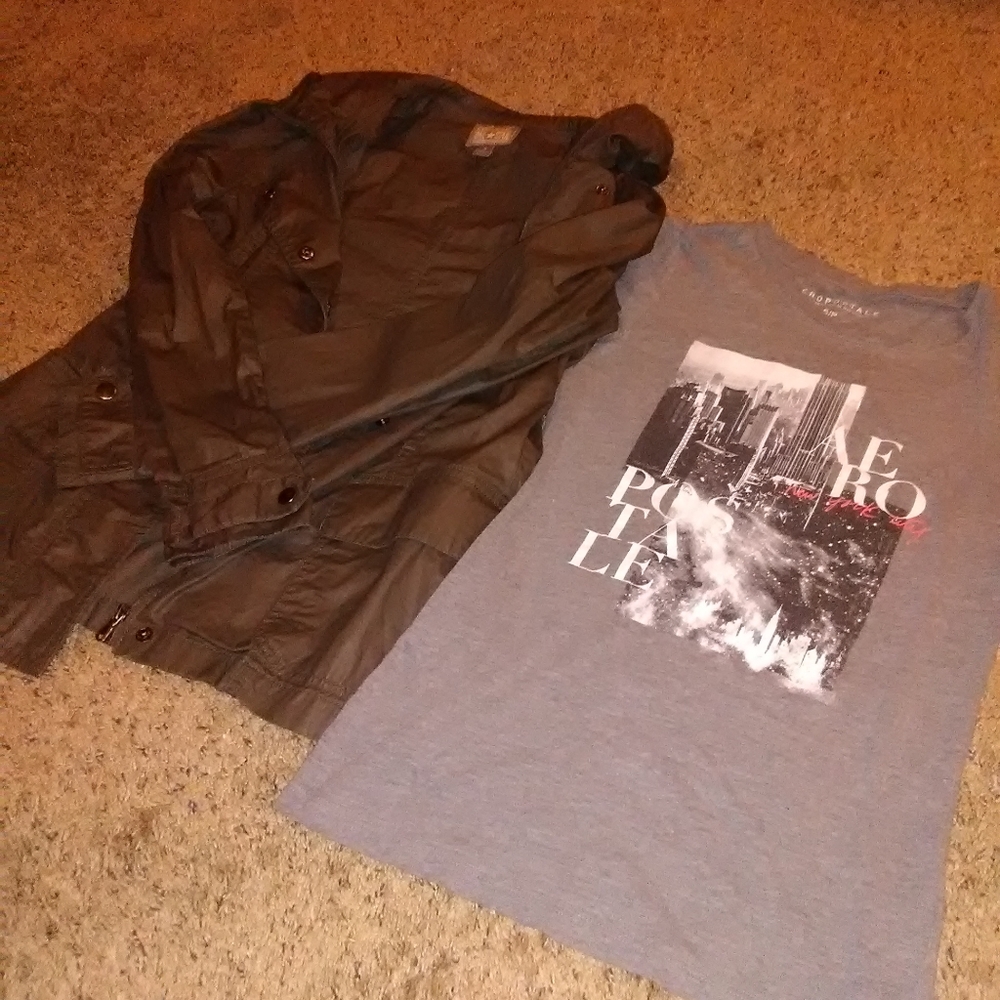 Converse Jacket and Aeropostale Shirt